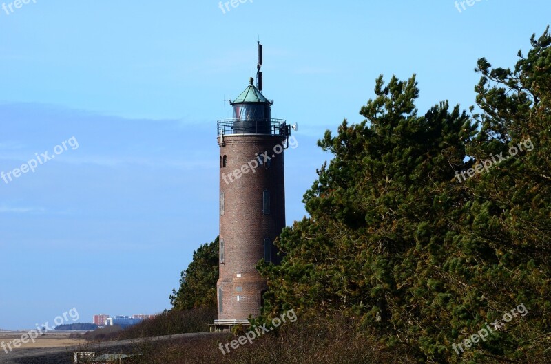 Lighthouse North Sea Wadden Sea Nordfriesland Watts