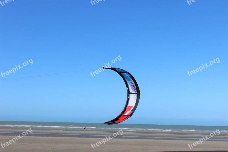 Kite Surfing Sailing Beach Sea Free Photos