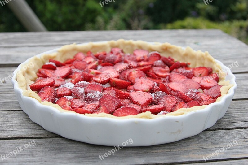 Cake Strawberry Eating Food Sweets