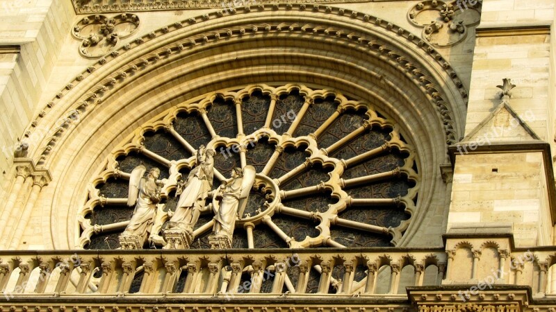 Rosette Facade Notre Dames Paris Notre Dame De Chartres