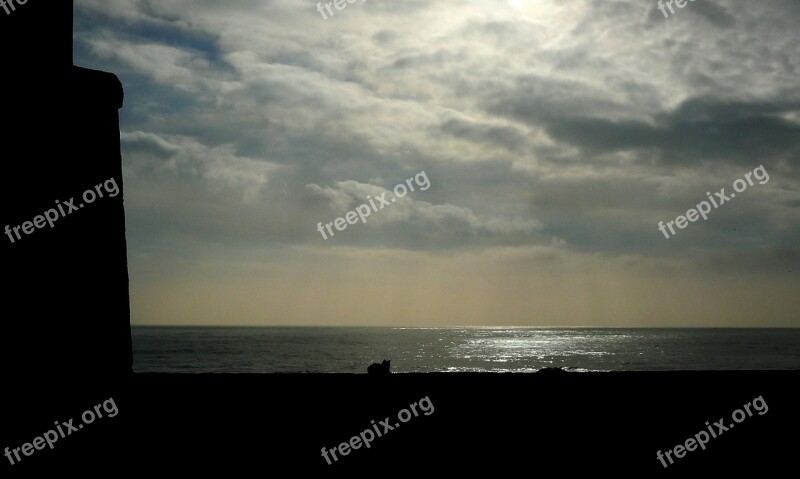 Sunset Evening Sky Sea Coast Nature