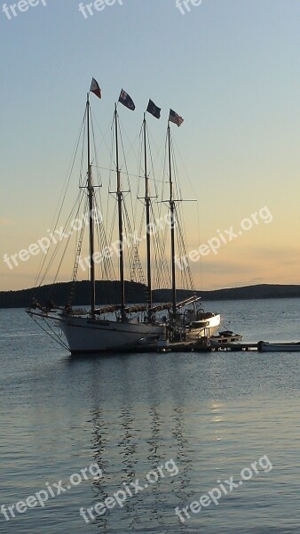 Bar Harbour Maine Sailing Boat Harbour Boat