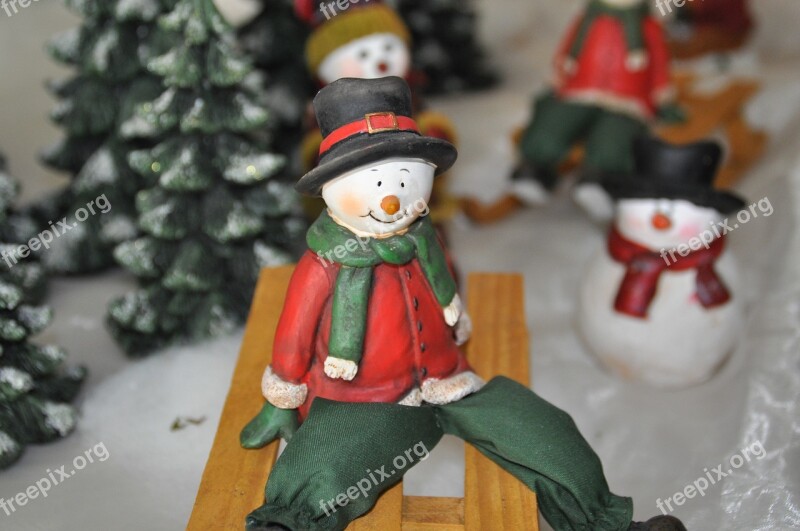 Snowman Figure Winter Deco Decoration