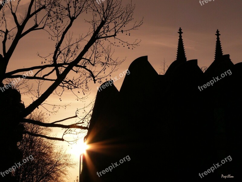 Weather Mood Backlighting Sun Silhouette City