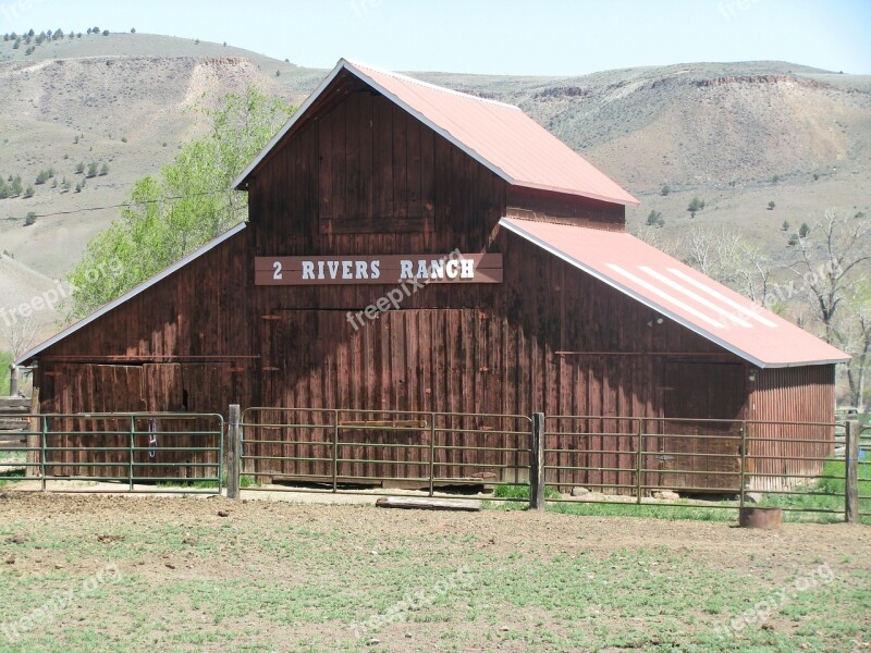 Two Rivers Ranch Dayville Oregon Red Barn