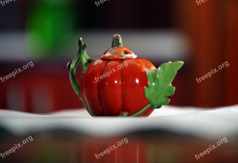 Tea-pot Tea Pumpkin China Orange