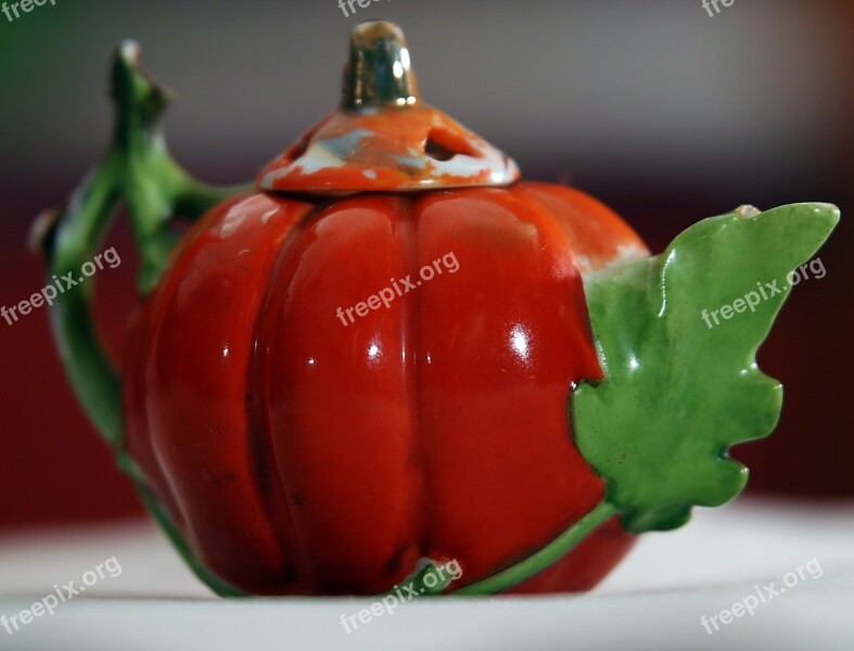 Tea-pot Pumpkin Orange Tea Collectible