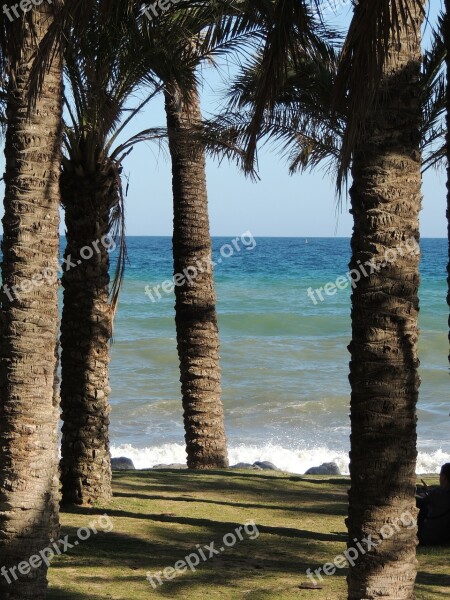 Sea Nature Mediterranean Torremolinos Waves