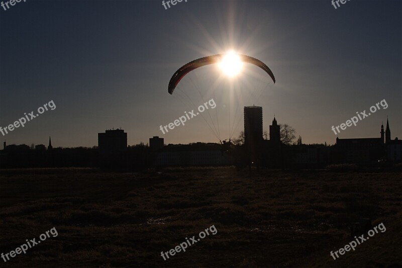 Słubice Sunset View Hang Glider Free Photos