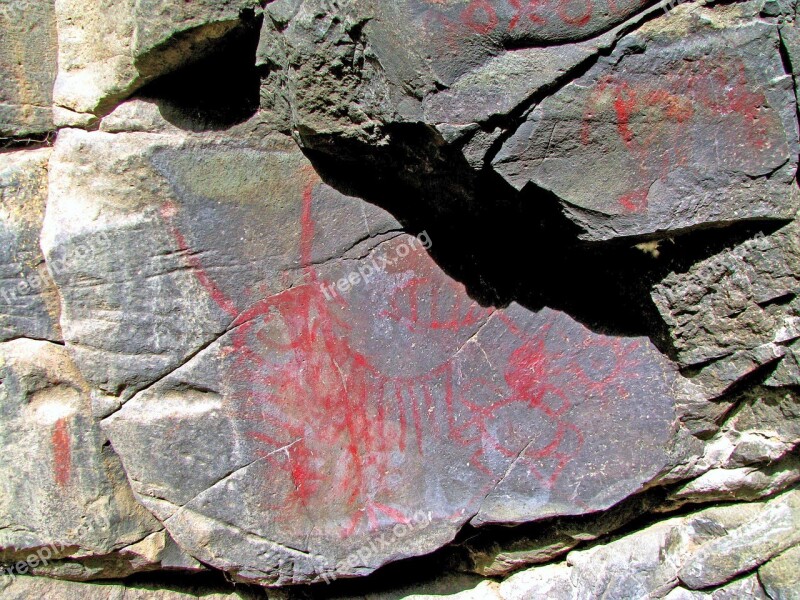 Pictograph John Day Fossil Beds National Monument Oregon East