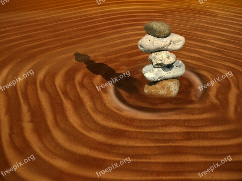 Sand Stones Rest Balance Mood