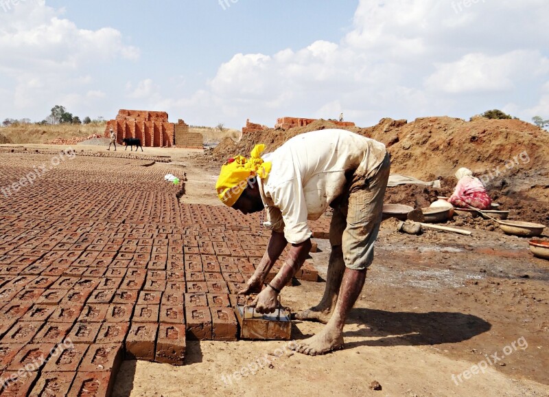 Brick-laying Brick-making Brick-kiln Worker Dharwad