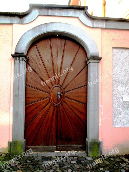 Historic Center Bischofszell Town Hall Entrance To The Yard Wood Structures