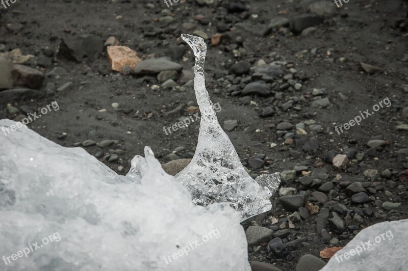 Ice Sculpture Nature Frozen Iceland Ice