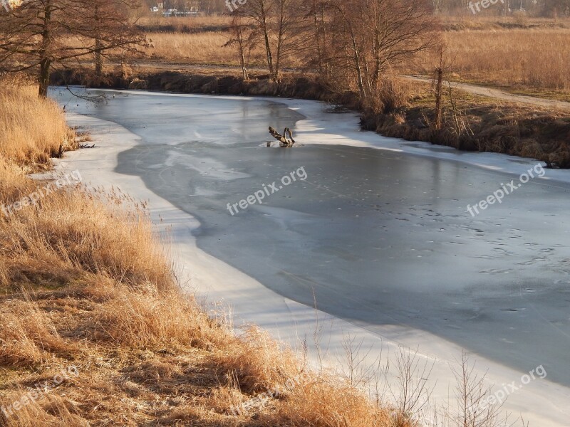 River Ice Frozen River Landscape Free Photos