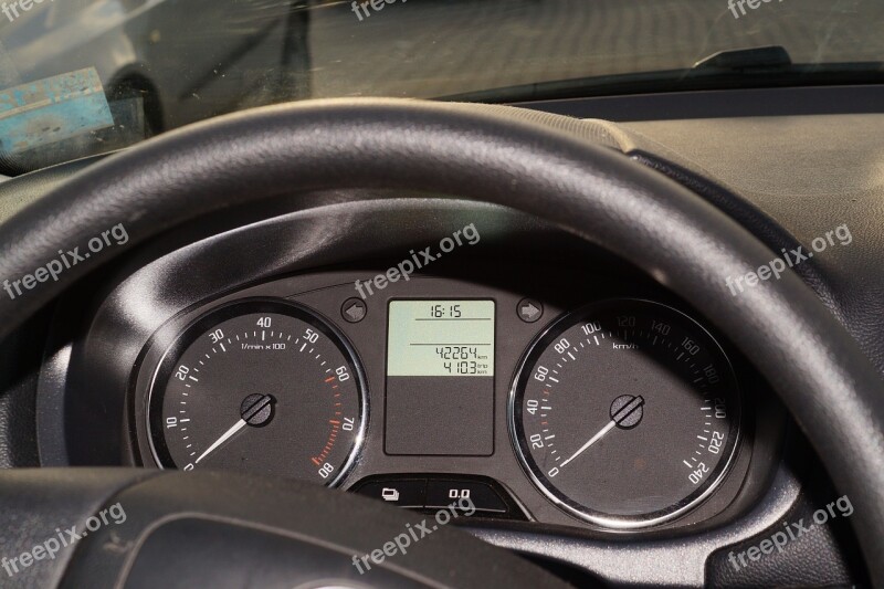 Cockpit Auto Speedometer Steering Wheel Kilometer Display