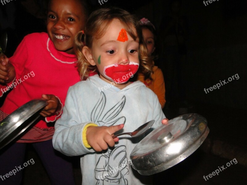 Children Clown Happy Smile Joy Of Child