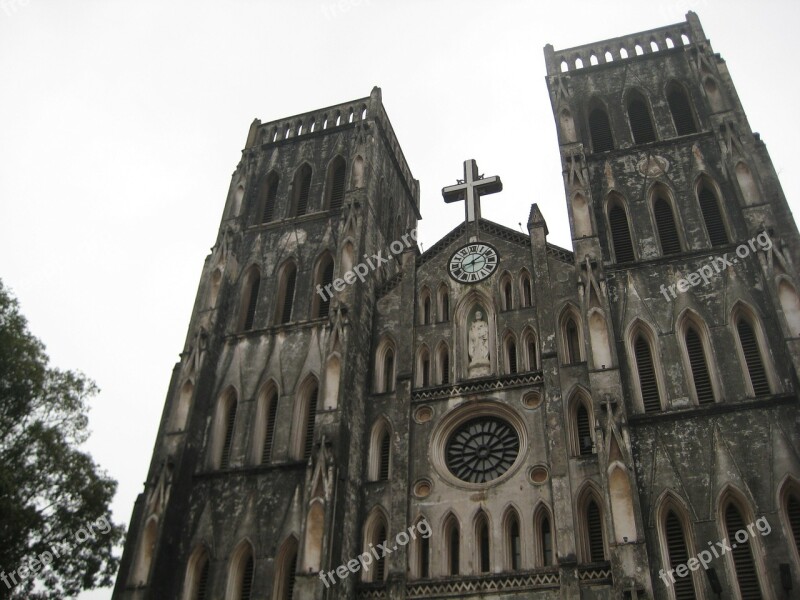 Catholic Church Hanoi Vietnam Architecture Religion