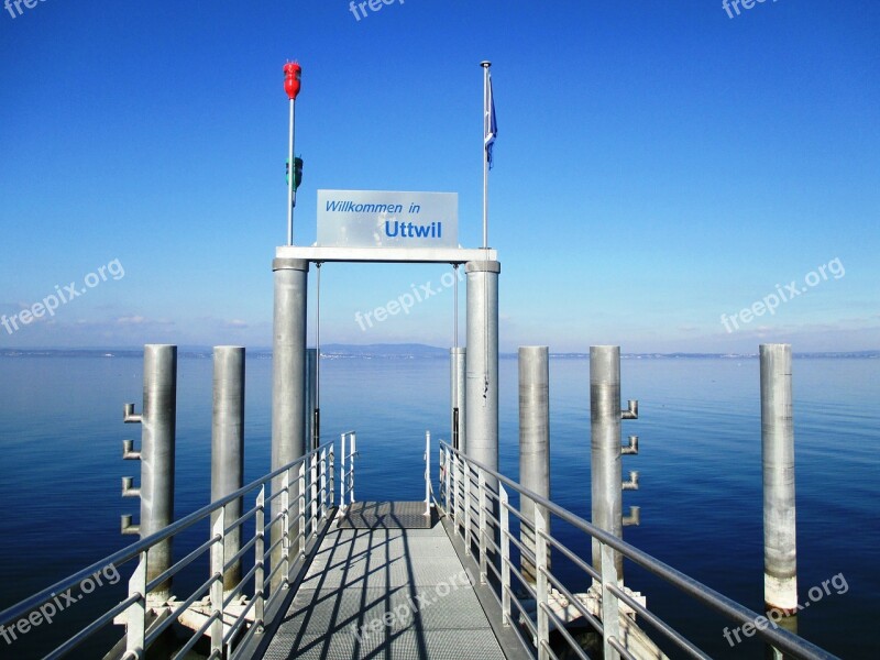 Shipping Web Uttwil Welcome Sign Landing Stage