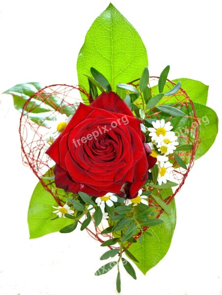 Flowers Rose Red Floral Arrangement Bouquet