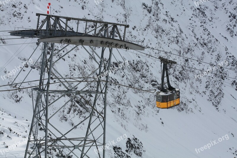 Cable Car Gondola Snow Oberstdorf Foghorn