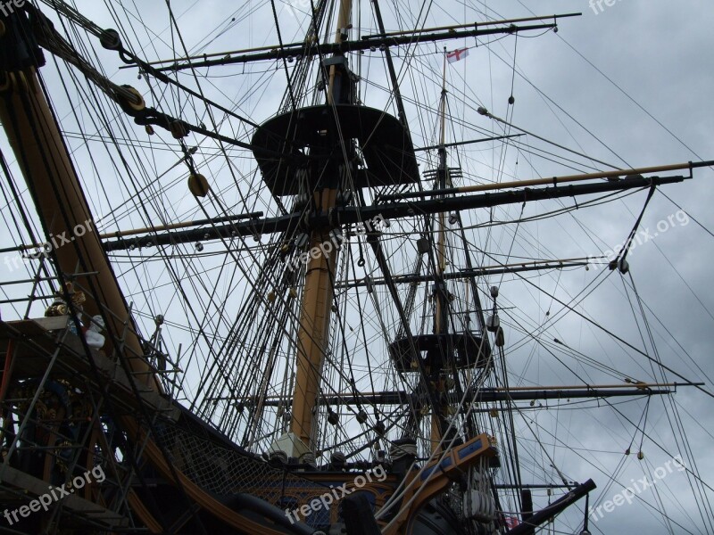 Hms Victory Lord Nelson Ship Portsmouth England