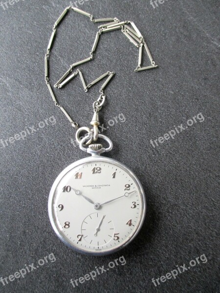 Time Clock Pocket Watch Housing Aluminium Chain