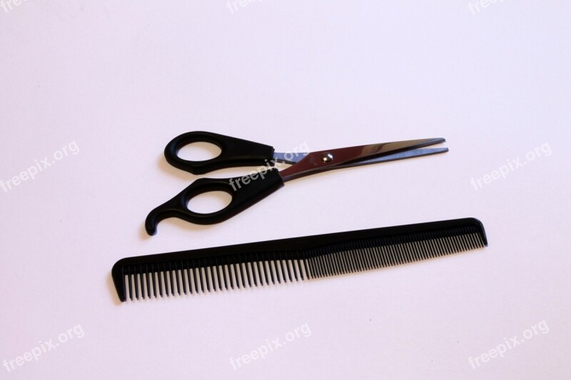 Scissors Comb Barber Beauty Shop Hair Cut Free Photos