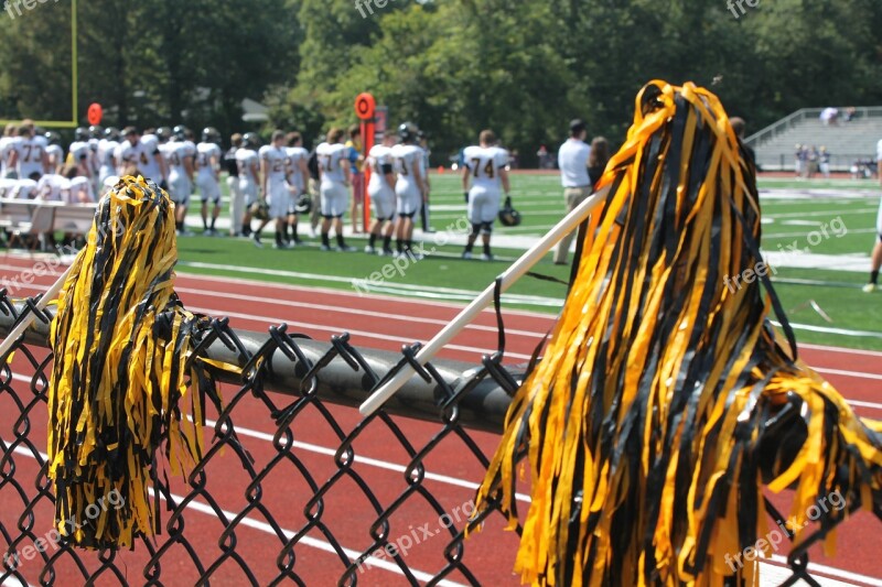 Pom Poms Football Track Field Athletes