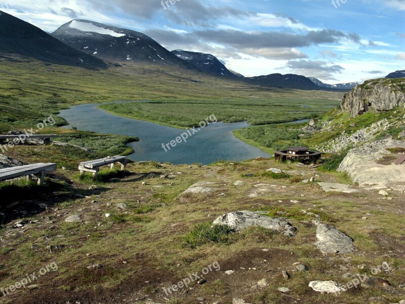 Sweden Lapland Kungsleden Mountains Hiking