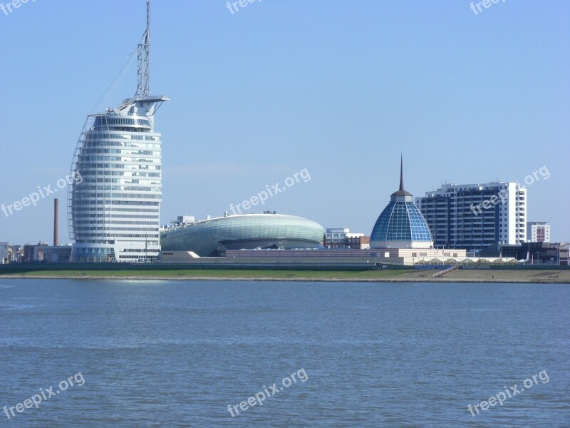 Bremerhaven Coast City Skyline Free Photos