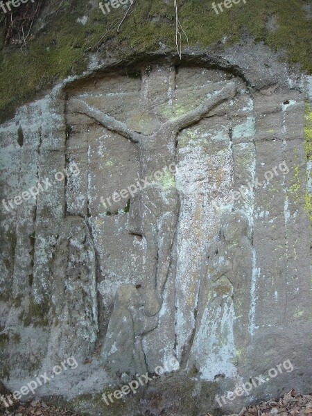 Rock Relief Prayer Christianity Free Photos