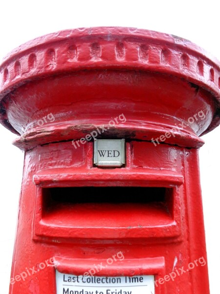 Red Post Box Postal Service Communications