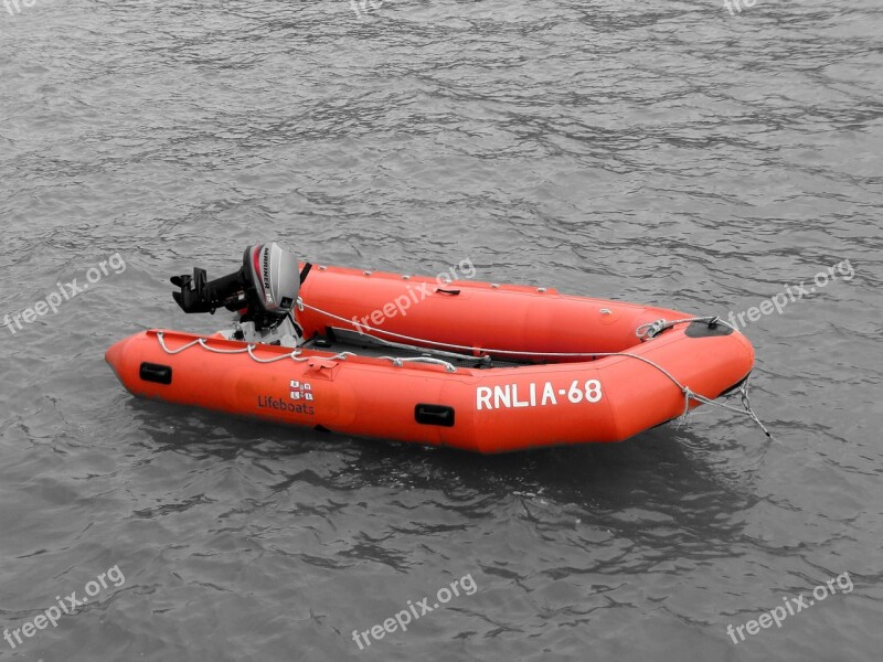 Boat Lifeboat Dinghy Water Sea