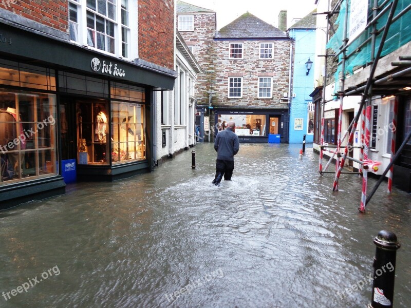 Fowey Village Cornwall Street Road