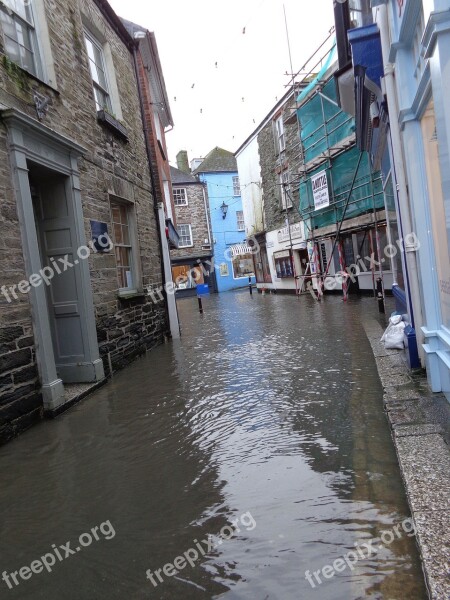 Fowey Village Cornwall Street Road