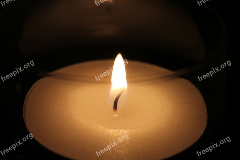 Tealight Candle Flame Wax Candle Atmosphere