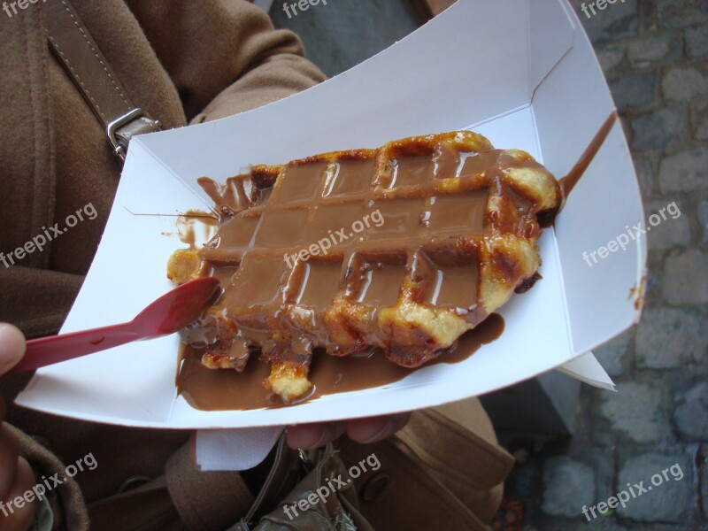 Belgium Waffle Liège Waffle Brussels Free Photos