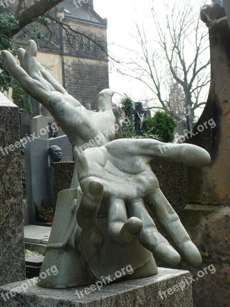 Hands Memorial Cemetery Statue Free Photos