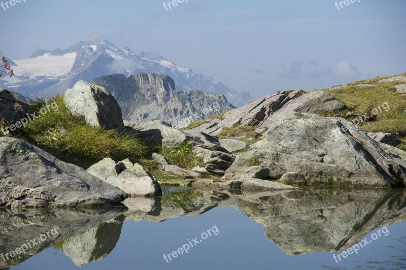 Bergsee Rock Mirroring Foresight Leglerhütte