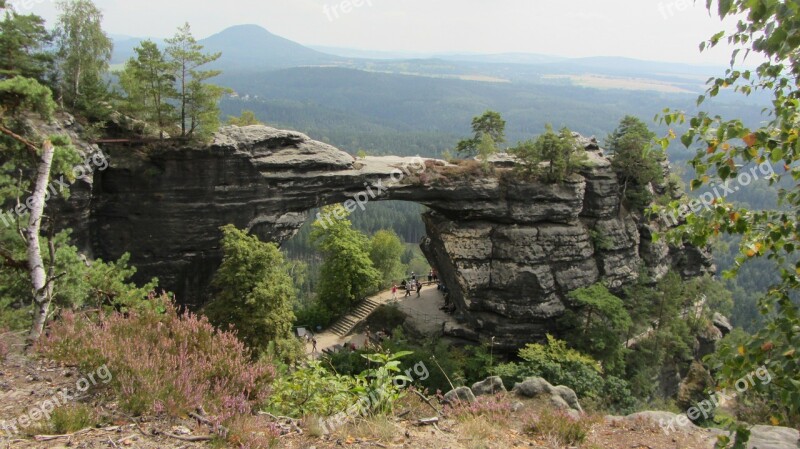 Elbe Sandstone Mountains Bohemian Switzerland Pravčická Brána Czech Republic Free Photos