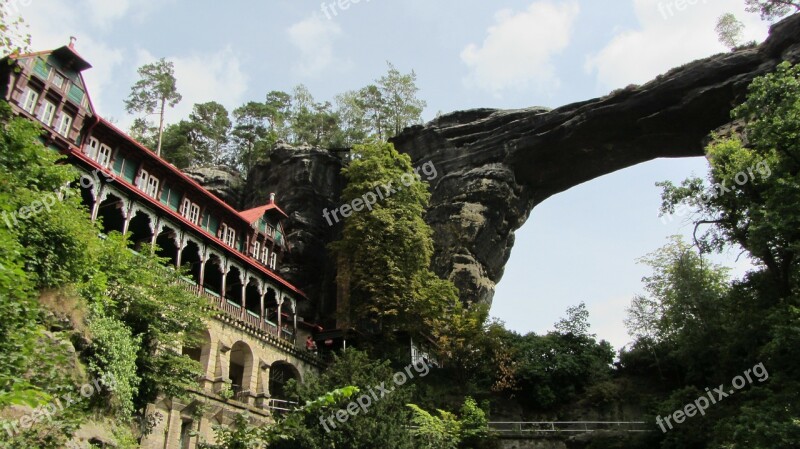 Elbe Sandstone Mountains Bohemian Switzerland Pravčická Brána Czech Republic Free Photos