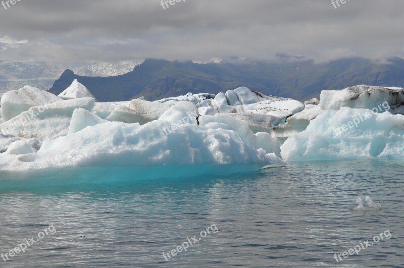 Ice Floes Ice Eternal Ice Iceland Glacier