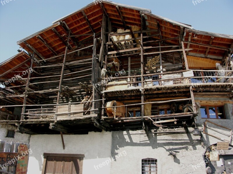 Chalet Rustic Alps Facade Hautes Alpes