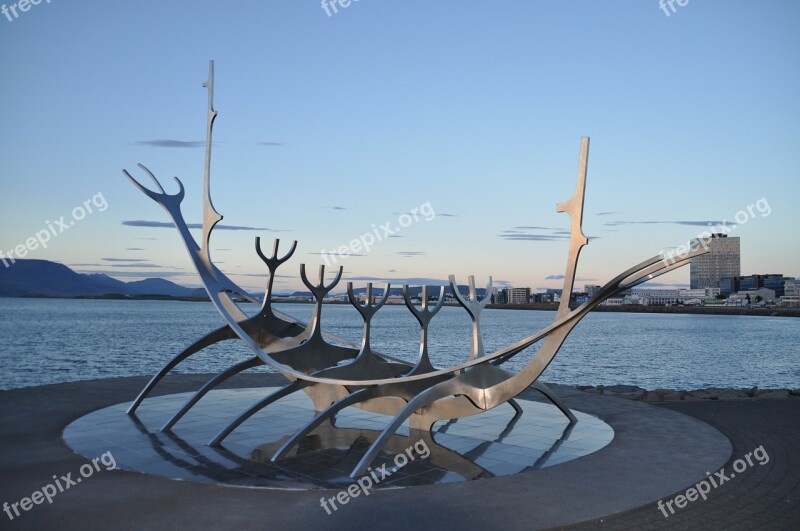 Reykjavik Iceland Nave Sculpture Viking