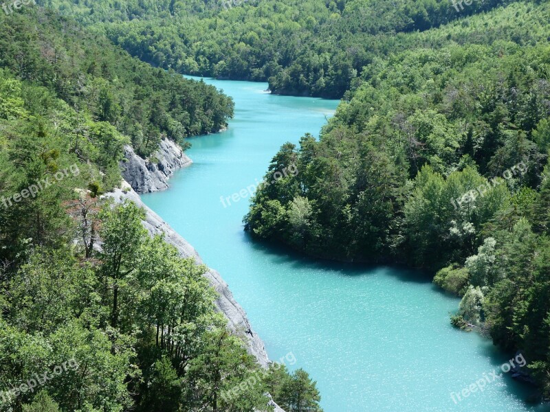 Landscape Lake Nature Summer Hautes Alpes