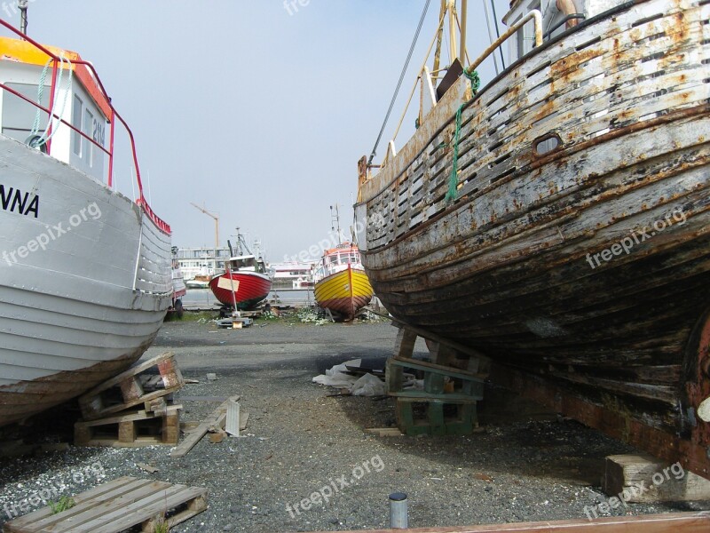 Reykjavik Iceland Ships Port Boat