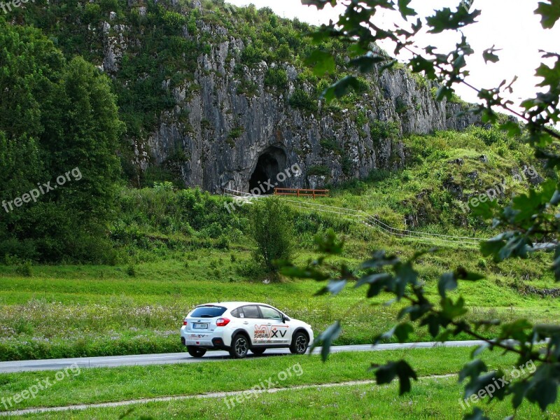 Landscape Cave Road Rocks Rocky