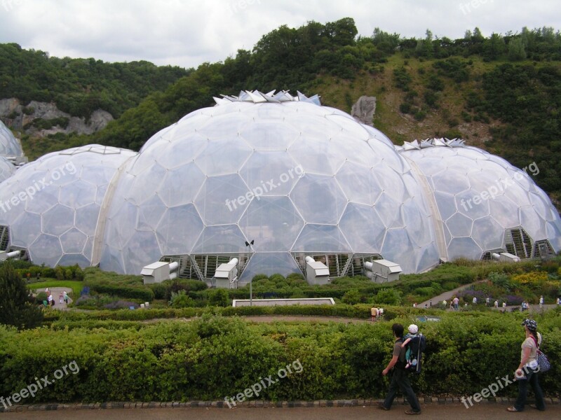 Eden Project Cornwall England Garden Exhibition Greenhouse