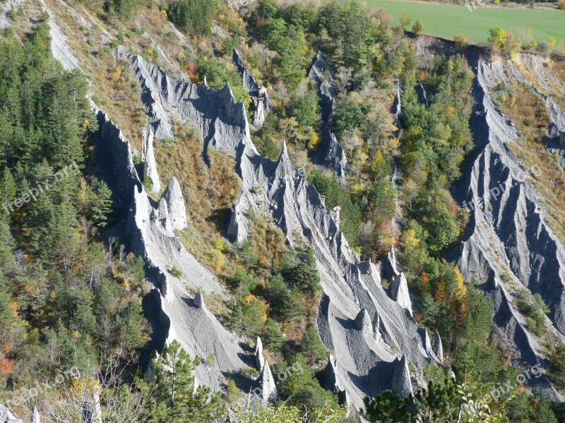 Erosion Nature Landscape Mountains Alps